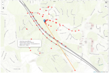Information about both the gateways and the nodes can be viewed by selecting a marker.